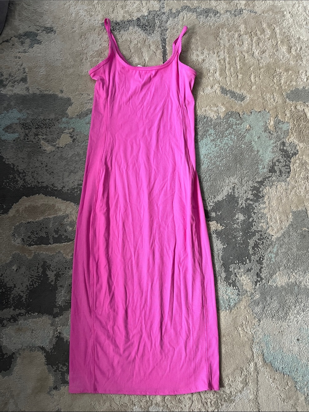 PINK Victoria's Secret Bright Pink Maxi Slip Dress